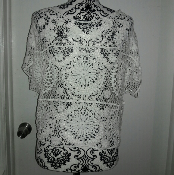 Sheer Guipure lace Top without Bra - Picture 7 of 7